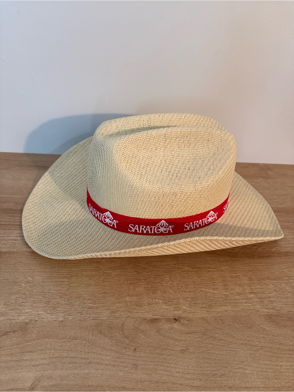 Saratoga Race Course Straw Cowboy Hat with Red Band